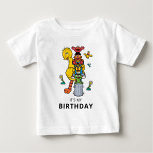 Sesame Street Charaktere & Straßenschild Geburtsta Baby T-shirt