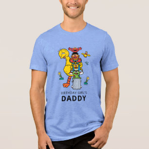 Sesame Street Charaktere & Straßenschild Geburtsta Tri-Blend Shirt