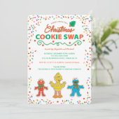 Sesame Street Christmas Cookie Swap Feiertagskarte (Stehend Vorderseite)
