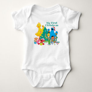 Sesame Street Christmas Pals First Christmas Baby Strampler