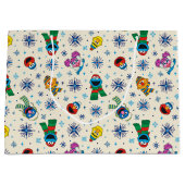 Sesame Street Christmas Snowflake Pattern Große Geschenktüte (Vorderseite)