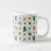 Sesame Street Christmas Snowflake Pattern Jumbo-Tasse (Rechts)