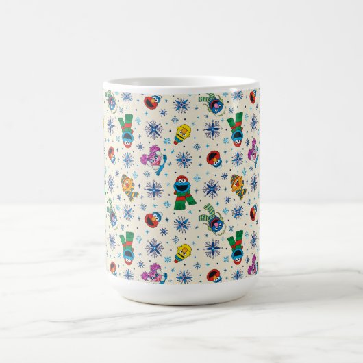 Sesame Street Christmas Snowflake Pattern Kaffeetasse (Mittel)
