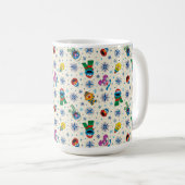 Sesame Street Christmas Snowflake Pattern Kaffeetasse (VorderseiteRechts)