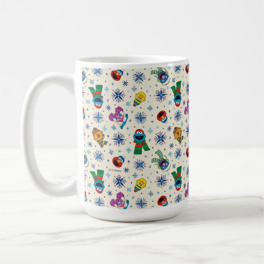 Sesame Street Christmas Snowflake Pattern Kaffeetasse (Links)