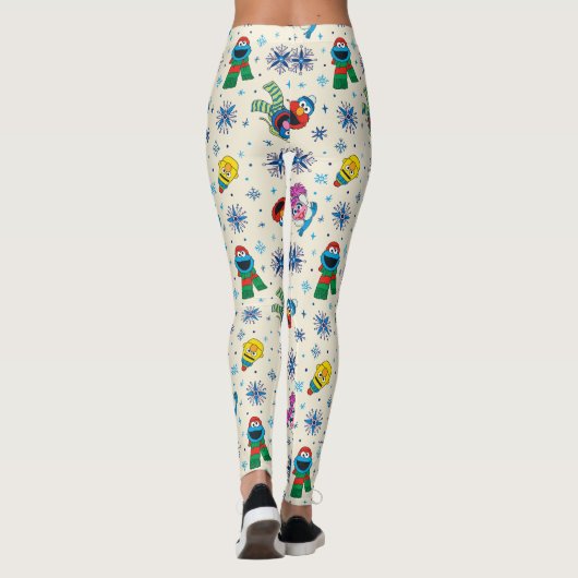 Sesame Street Christmas Snowflake Pattern Leggings (Rückseite)