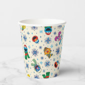 Sesame Street Christmas Snowflake Pattern Pappbecher (Vorderseite)
