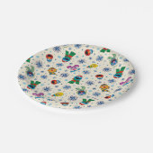 Sesame Street Christmas Snowflake Pattern Pappteller (Schrägansicht)