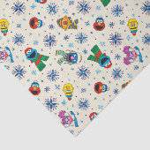 Sesame Street Christmas Snowflake Pattern Seidenpapier (Ausschnitt)