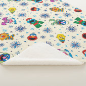 Sesame Street Christmas Snowflake Pattern Sherpadecke (3/4)