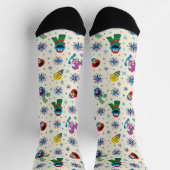 Sesame Street Christmas Snowflake Pattern Socken (Oben)