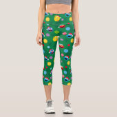 Sesame Street Christmas Tree Pattern Capri Leggings (Vorderseite)