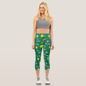 Sesame Street Christmas Tree Pattern Capri Leggings (Vorderseite)