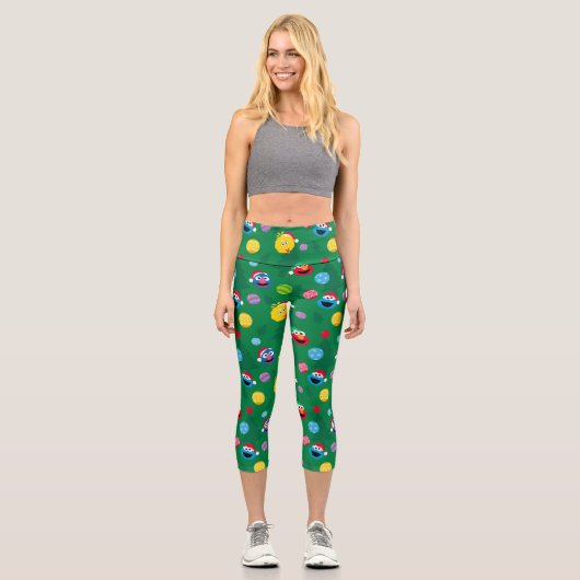 Sesame Street Christmas Tree Pattern Capri Leggings (Vorderseite)