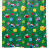 Sesame Street Christmas Tree Pattern Duschvorhang (Vorderseite)