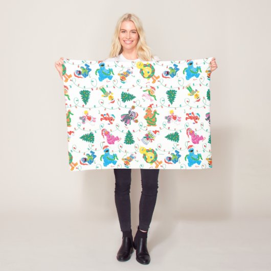 Sesame Street Christmas Tree Pattern Fleecedecke (Beispiel)