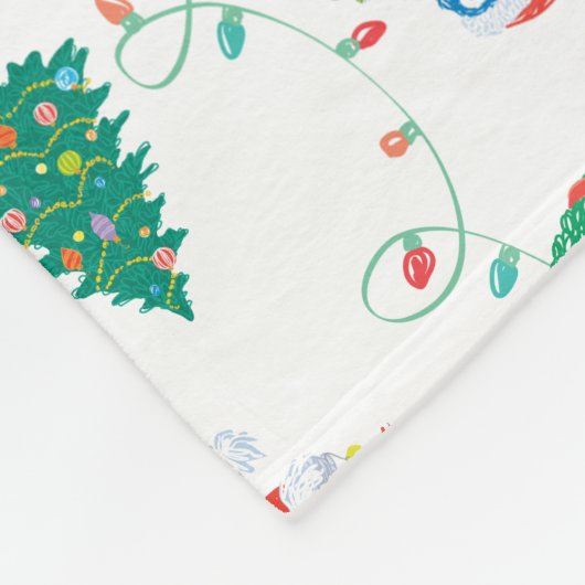 Sesame Street Christmas Tree Pattern Fleecedecke (Ecke)