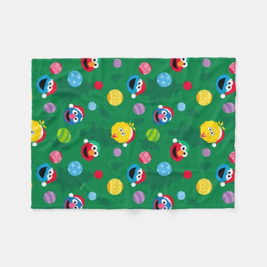 Sesame Street Christmas Tree Pattern Fleecedecke (Vorderseite (Horizontal))