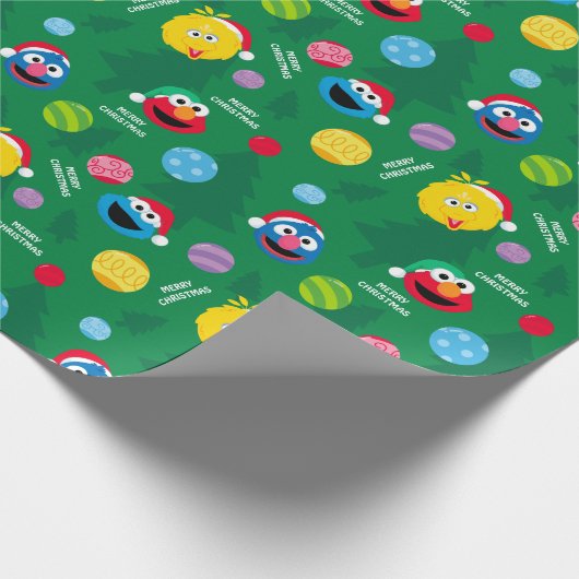 Sesame Street Christmas Tree Pattern Geschenkpapier (Ecke)