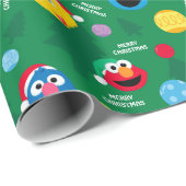 Sesame Street Christmas Tree Pattern Geschenkpapier (Rolleneckpunkt)