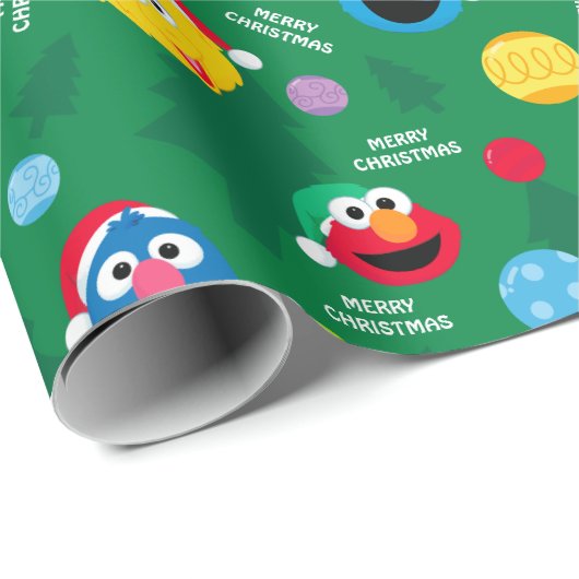 Sesame Street Christmas Tree Pattern Geschenkpapier (Rolleneckpunkt)