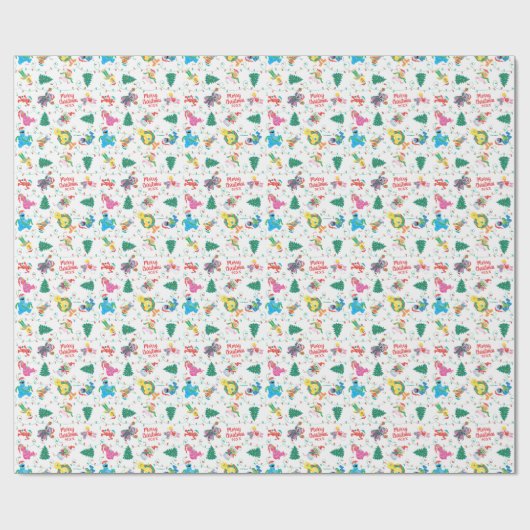 Sesame Street Christmas Tree Pattern Geschenkpapier (Flach)
