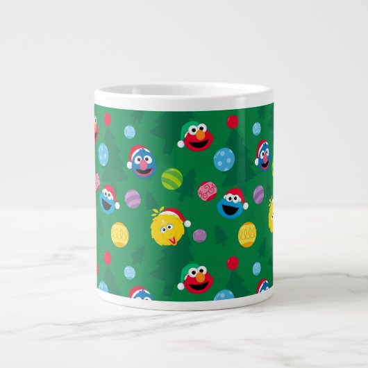Sesame Street Christmas Tree Pattern Jumbo-Tasse (Vorderseite)