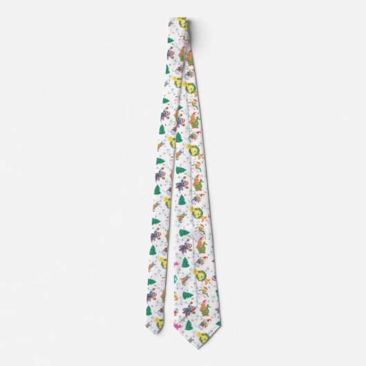 Sesame Street Christmas Tree Pattern Krawatte (Rückseite)
