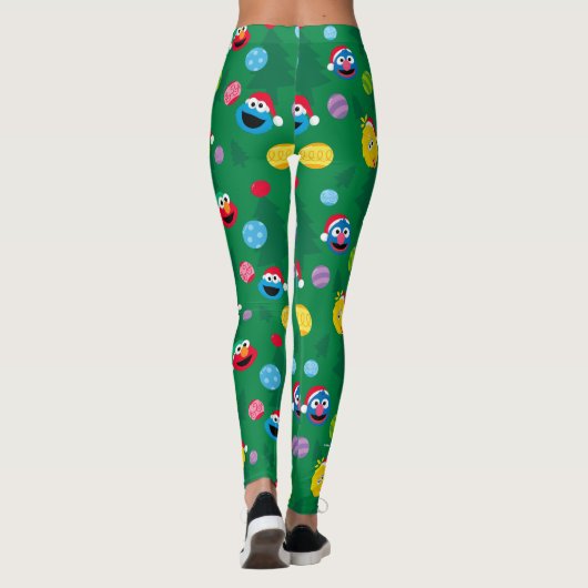 Sesame Street Christmas Tree Pattern Leggings (Rückseite)