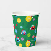 Sesame Street Christmas Tree Pattern Pappbecher (Rückseite)