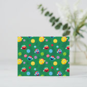 Sesame Street Christmas Tree Pattern Postkarte (Stehend Vorderseite)