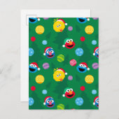 Sesame Street Christmas Tree Pattern Postkarte (Vorne/Hinten)