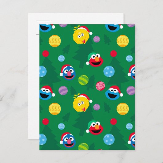 Sesame Street Christmas Tree Pattern Postkarte (Vorne/Hinten)