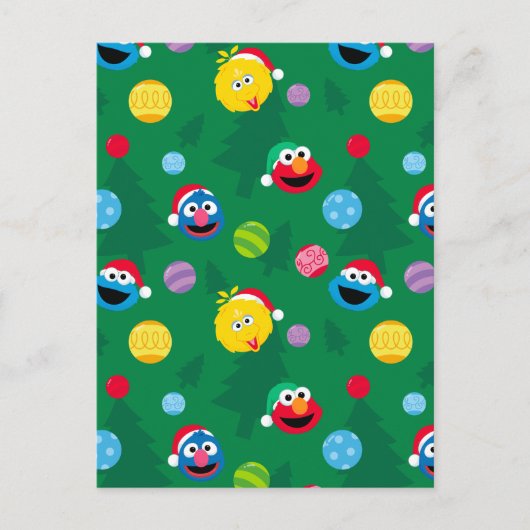 Sesame Street Christmas Tree Pattern Postkarte (Vorderseite)