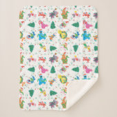 Sesame Street Christmas Tree Pattern Sherpadecke (Vorderseite)