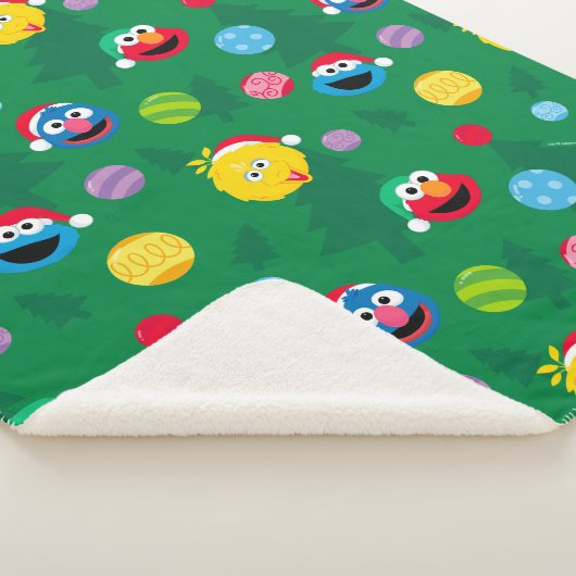 Sesame Street Christmas Tree Pattern Sherpadecke (3/4)