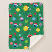 Sesame Street Christmas Tree Pattern Sherpadecke (Vorderseite)
