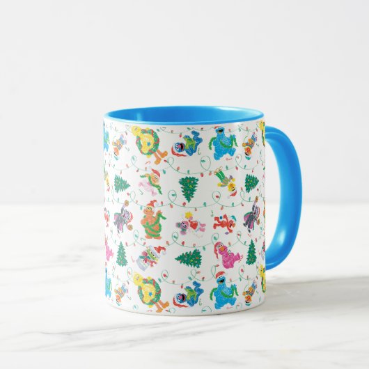 Sesame Street Christmas Tree Pattern Tasse (VorderseiteRechts)