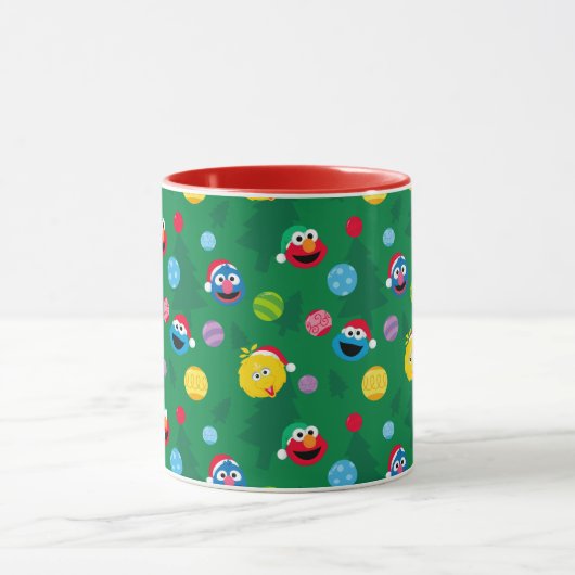 Sesame Street Christmas Tree Pattern Tasse (Zentrum)