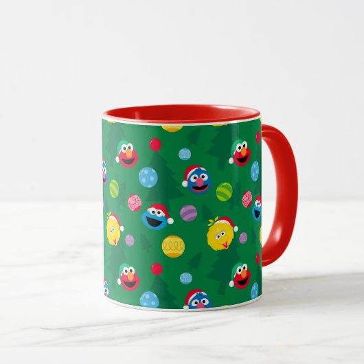 Sesame Street Christmas Tree Pattern Tasse (VorderseiteRechts)