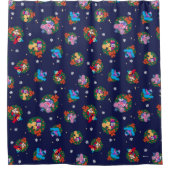 Sesame Street Christmas Wreath Pattern Duschvorhang (Vorderseite)