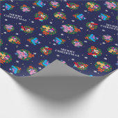 Sesame Street Christmas Wreath Pattern Geschenkpapier (Ecke)