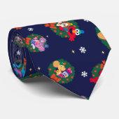 Sesame Street Christmas Wreath Pattern Krawatte (Gerollt)