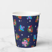 Sesame Street Christmas Wreath Pattern Pappbecher (Rückseite)