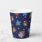 Sesame Street Christmas Wreath Pattern Pappbecher (Vorderseite)