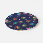 Sesame Street Christmas Wreath Pattern Pappteller (Schrägansicht)