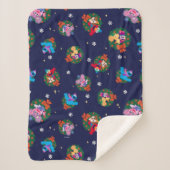 Sesame Street Christmas Wreath Pattern Sherpadecke (Vorderseite)