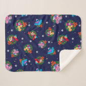 Sesame Street Christmas Wreath Pattern Sherpadecke (Vorderseite (Horizontal))