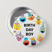 Sesame Street Confetti Birthday Boy Button (Vorne & Hinten)