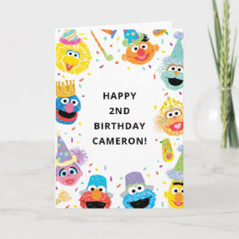 Sesame Street Confetti Happy Birthday Karte